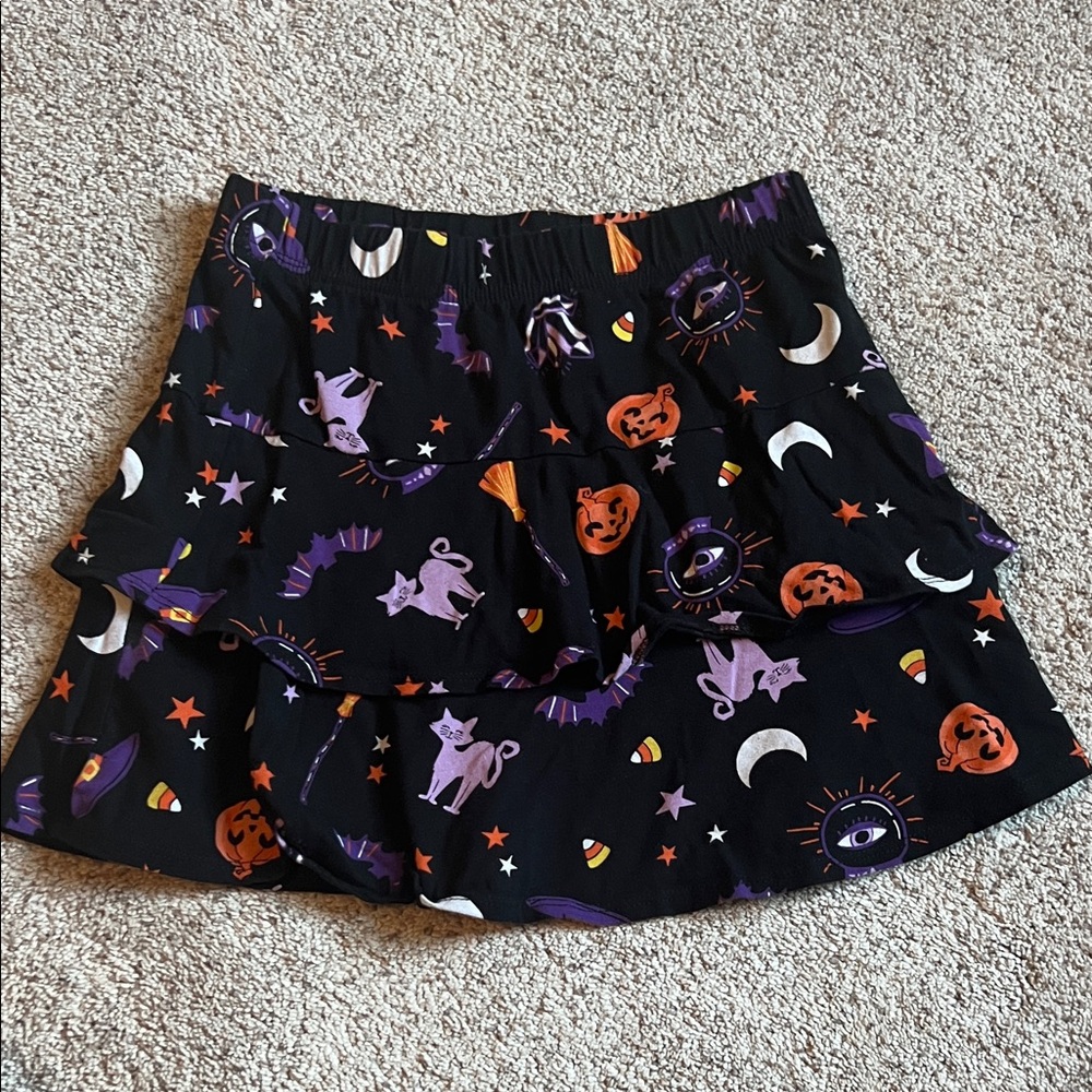 Girls Halloween Themed Black Skirt - Size 6/6x